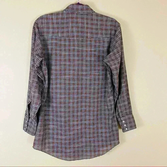 Vintage Dee Cee Western Plaid Sawtooth Shirt Pearl Snap Long Sleeve 15-32 - Picture 7 of 14